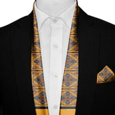 MARIGOLD BLOOM MEN SCARF AND POCKET SQUARE SET – PREMIUM COLLECTION